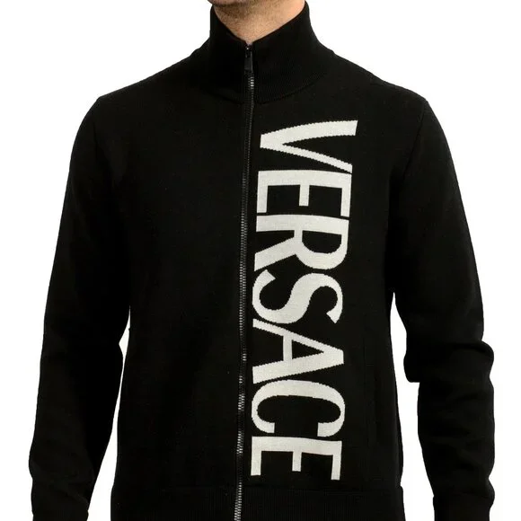 Versace | Sweaters | Versace Mens Wool Knitted Logo Print